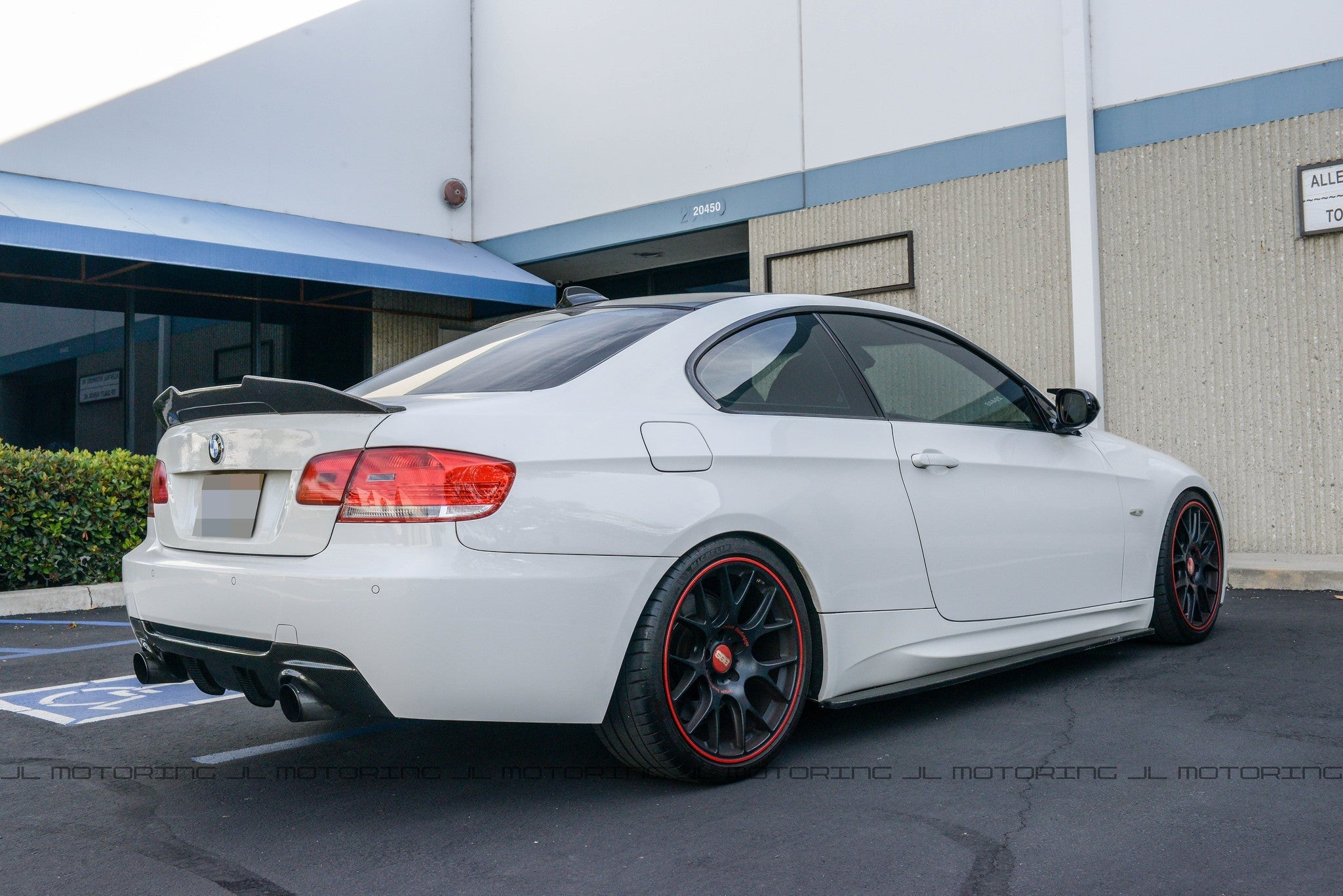 BMW E92 3 Series M Sport Performance Style Carbon Fiber Rear Diffuser - JL Motoring