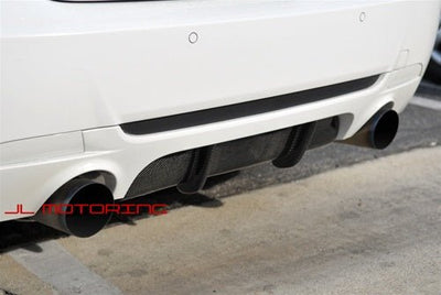 BMW E92 335is M Tech Carbon Fiber Rear Diffuser Cover - JL Motoring