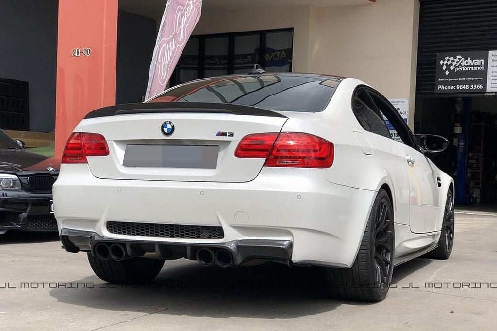 BMW E92 E93 M3 Carbon Fiber Rear Bumper Skirts - JL Motoring