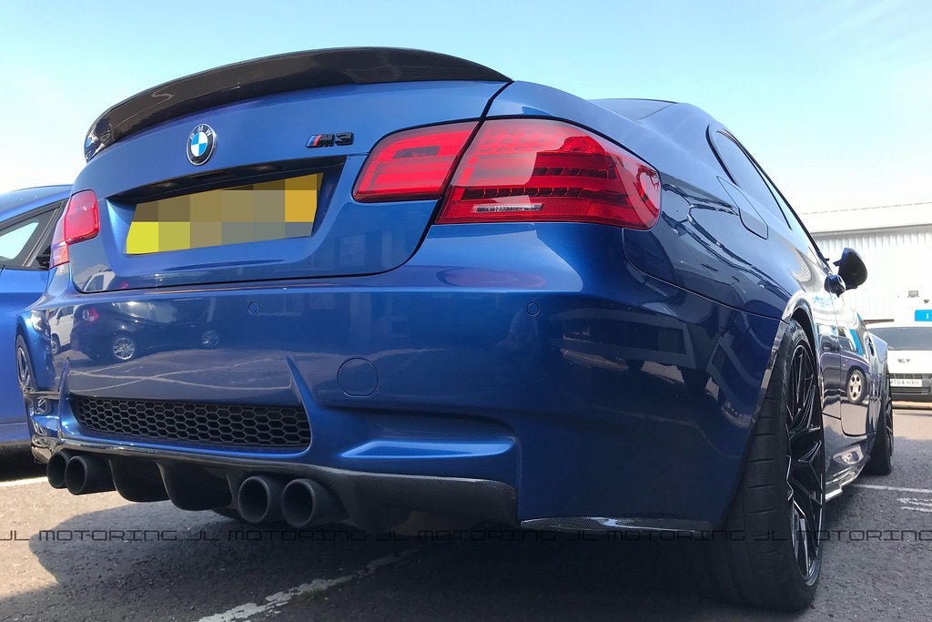 BMW E92 E93 M3 Carbon Fiber Rear Bumper Skirts - JL Motoring