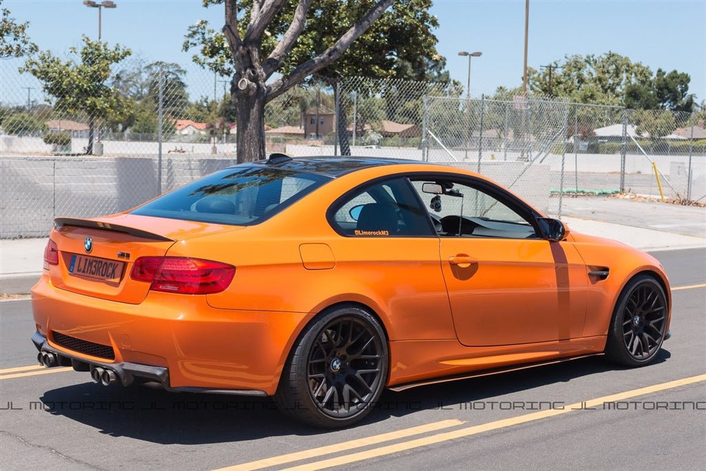 BMW E92 E93 M3 Carbon Fiber Rear Bumper Skirts - JL Motoring