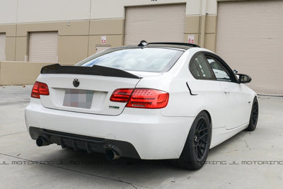 BMW E92 M3 328 335 Coupe GTX Style Carbon Fiber Trunk Spoiler installed - JL Motoring
