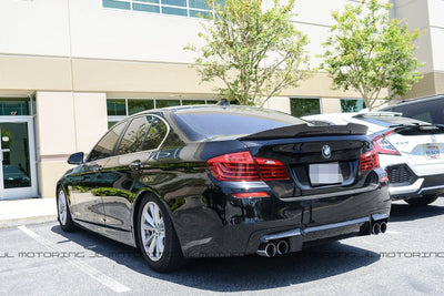 BMW F10 5 Series GTX Carbon Fiber Trunk Spoiler rear view - JL Motoring