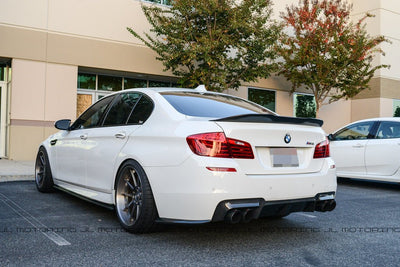 BMW F10 5 Series GTX Carbon Fiber Trunk Spoiler installed - JL Motoring