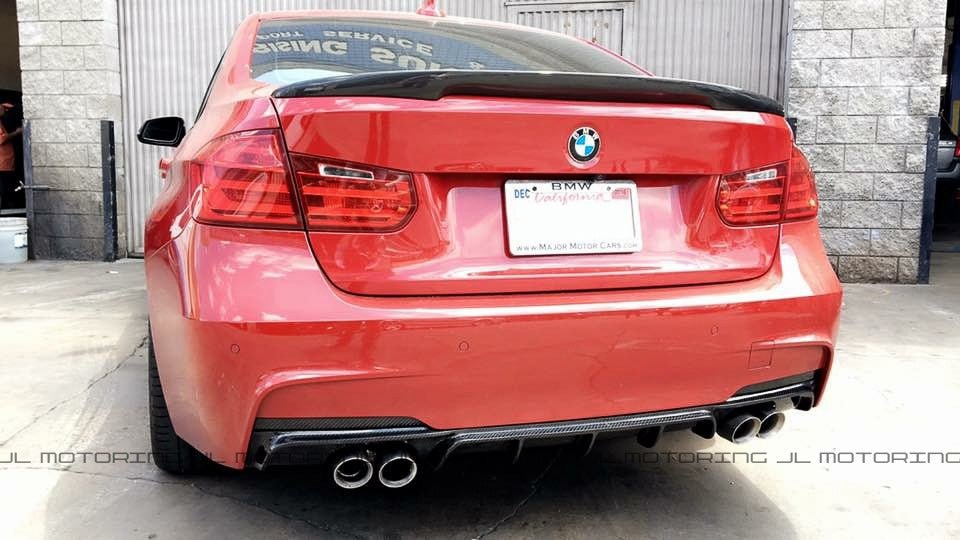 BMW F30 3 Series M Sport Performance Carbon Fiber Rear Diffuser - JL Motoring