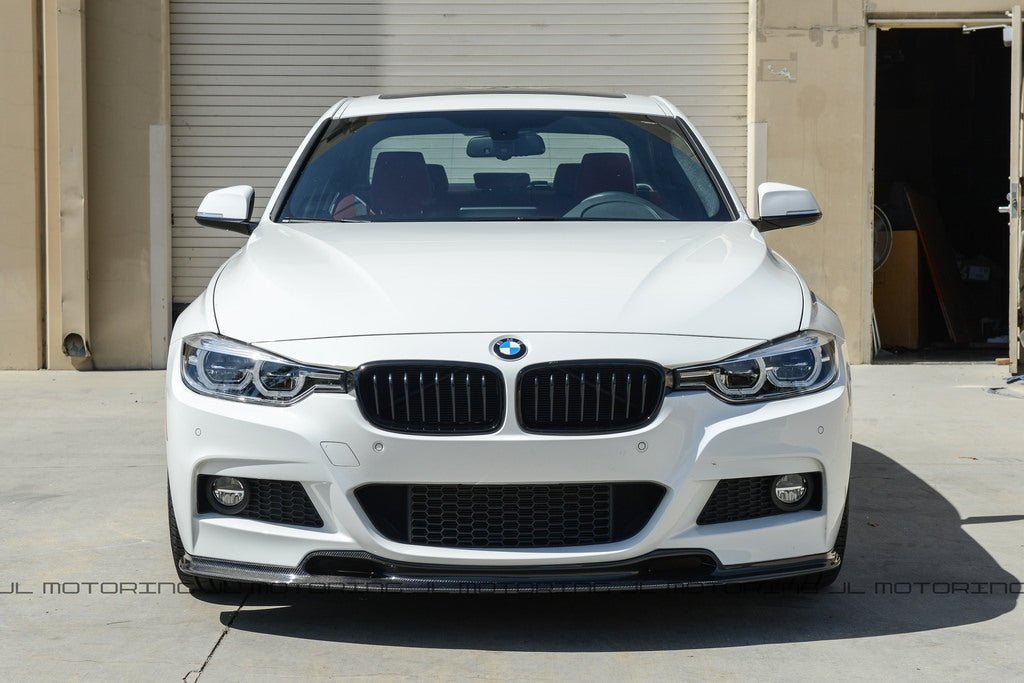 BMW F30 3 Series M Sport V2 Carbon Fiber Front Lip - JL Motoring