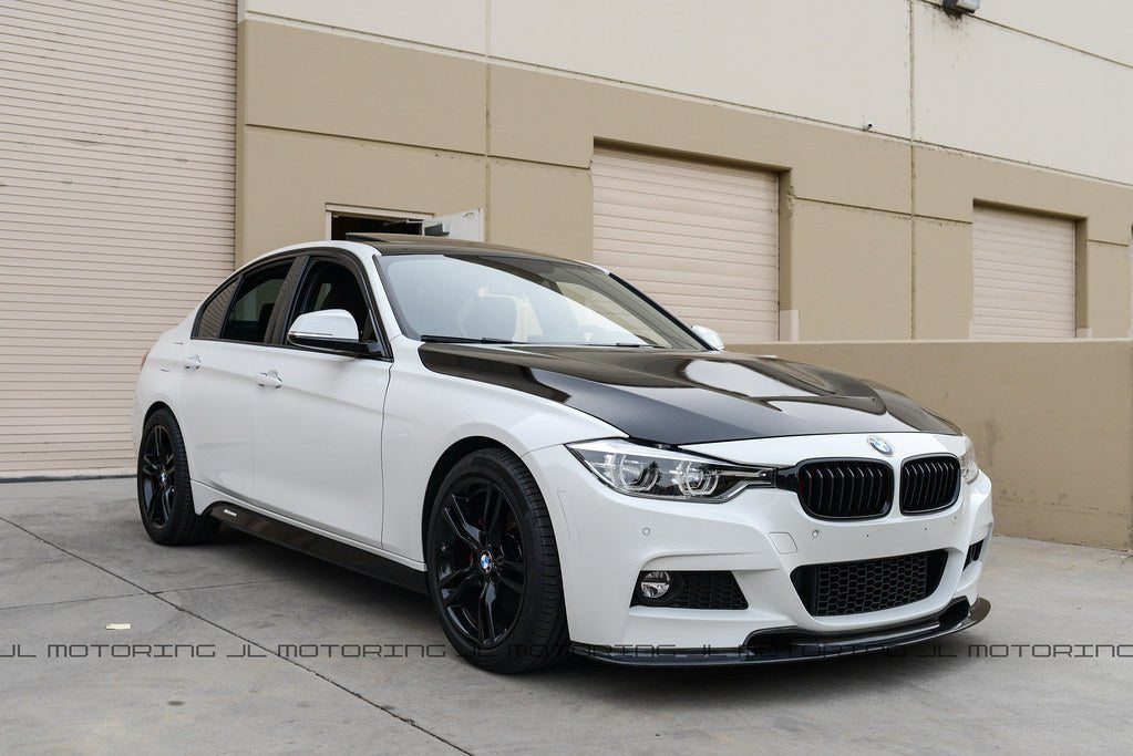 BMW F30 3 Series M Sport V2 Carbon Fiber Front Lip - JL Motoring