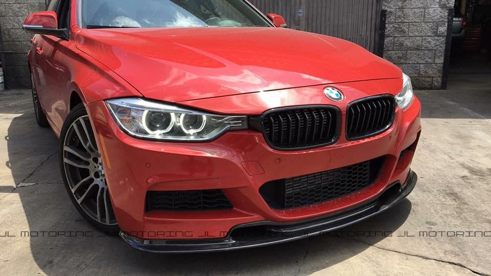 BMW F30 3 Series M Sport V2 Carbon Fiber Front Lip - JL Motoring