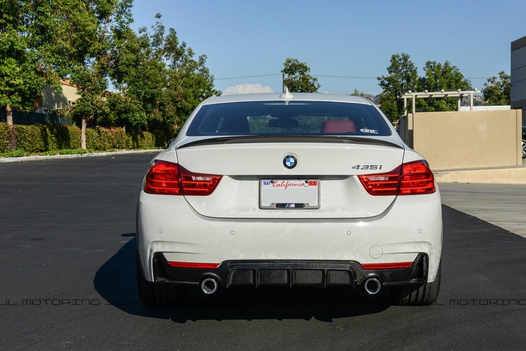 BMW F32 4 Series M Sport Performance Carbon Fiber Rear Diffuser - JL Motoring