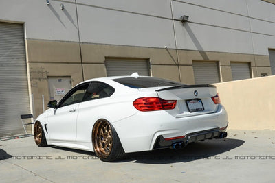 BMW F32 4 Series M Sport Performance Carbon Fiber Rear Diffuser - Quad - JL Motoring