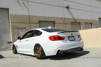 BMW F32 4 Series M Sport Performance Carbon Fiber Rear Diffuser - Quad - JL Motoring