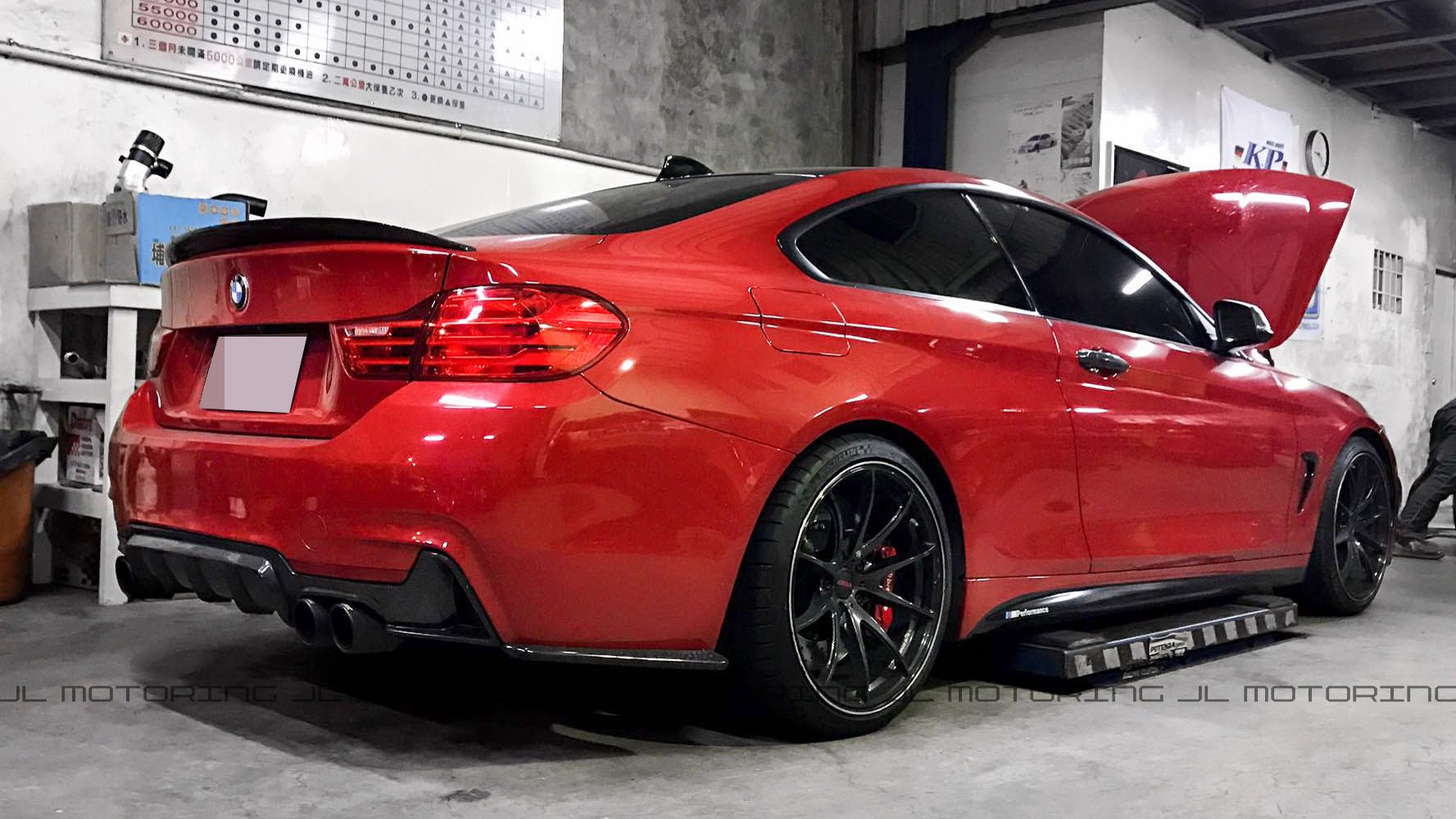 BMW F32 F33 F36 Carbon Fiber Rear Bumper Side Skirts - JL Motoring