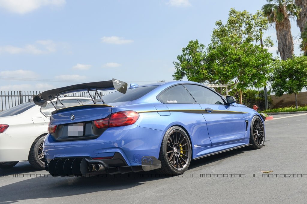 【kindame】ハイウエスト　ブーツカット　腰パット付き　ライトブルー　S BMW F32 F33 F36 Carbon Fiber Side Skirts - JL Motoring