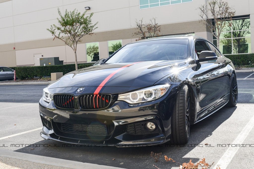 Carbon Look M Sport Side Skirts Extension Lip For BMW 4 Series F32 F33 F36 2013-2020