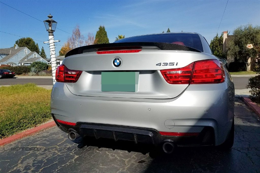 BMW F33 F83 M4 Convertible Performance Style Carbon Fiber Trunk Spoiler - JL Motoring