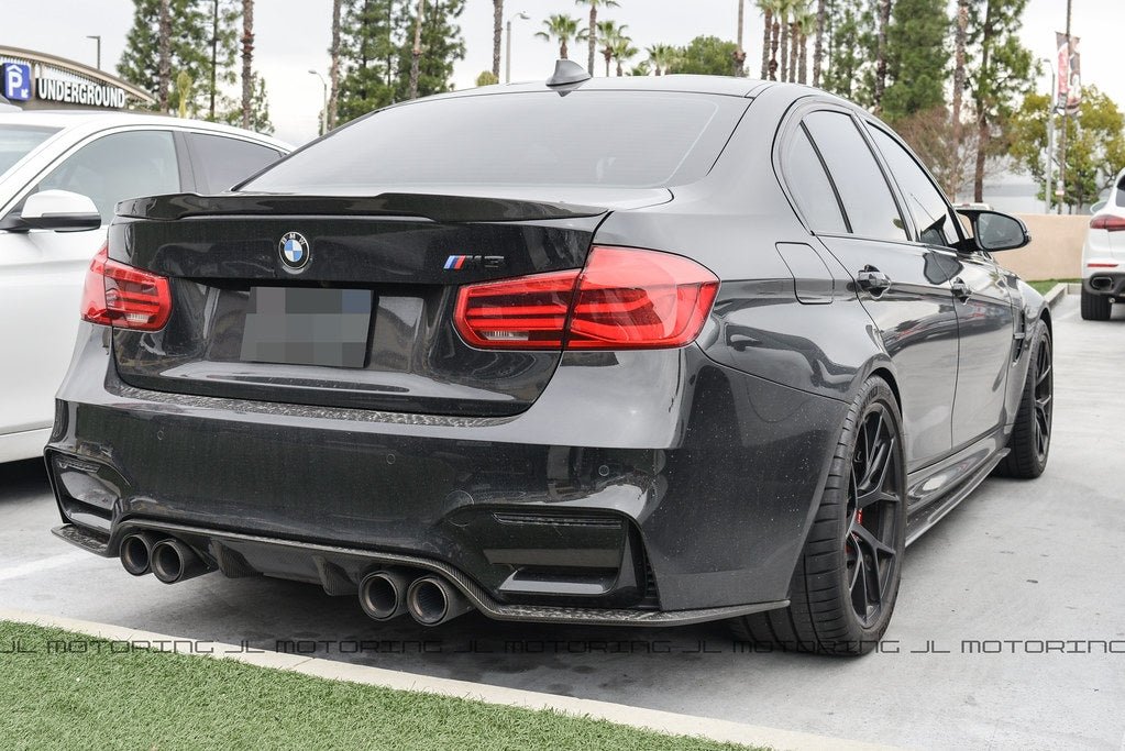BMW F80 F82 F83 M3 M4 3D Carbon Fiber Rear Diffuser - JL Motoring