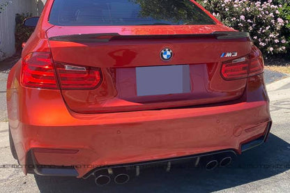 BMW F80 F82 F83 M3 M4 Carbon Fiber Rear Bumper Trims - JL Motoring