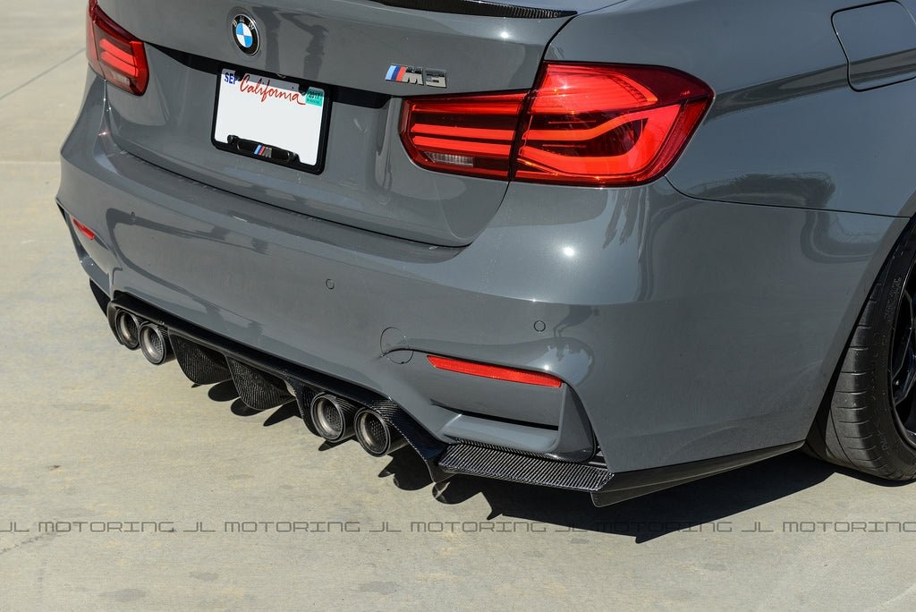 BMW F80 F82 F83 M3 M4 Carbon Fiber Rear Diffuser - JL Motoring