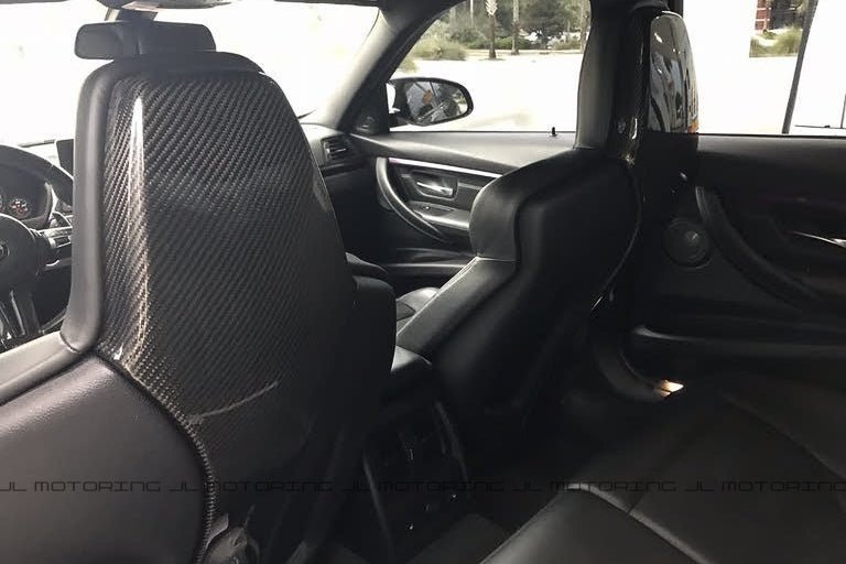 BMW F80 F82 F83 M3 M4 Carbon Fiber Seat Shells - JL Motoring