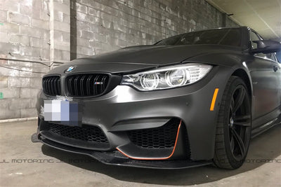 BMW F80 F82 F83 M3 M4 GTX Carbon Fiber Front Lip  front view - JL Motoring