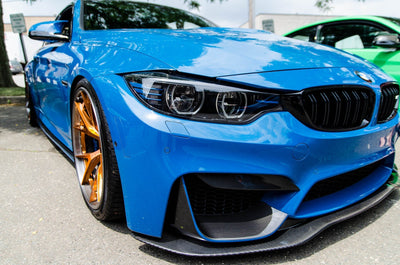 BMW F80 F82 F83 M3 M4 GTX Carbon Fiber Front Lip detail - JL Motoring