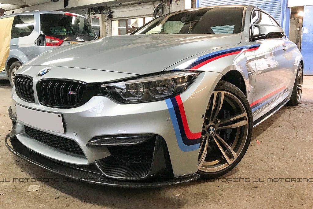 BMW F80 F82 F83 M3 M4 V3 Carbon Fiber Front Lip - JL Motoring