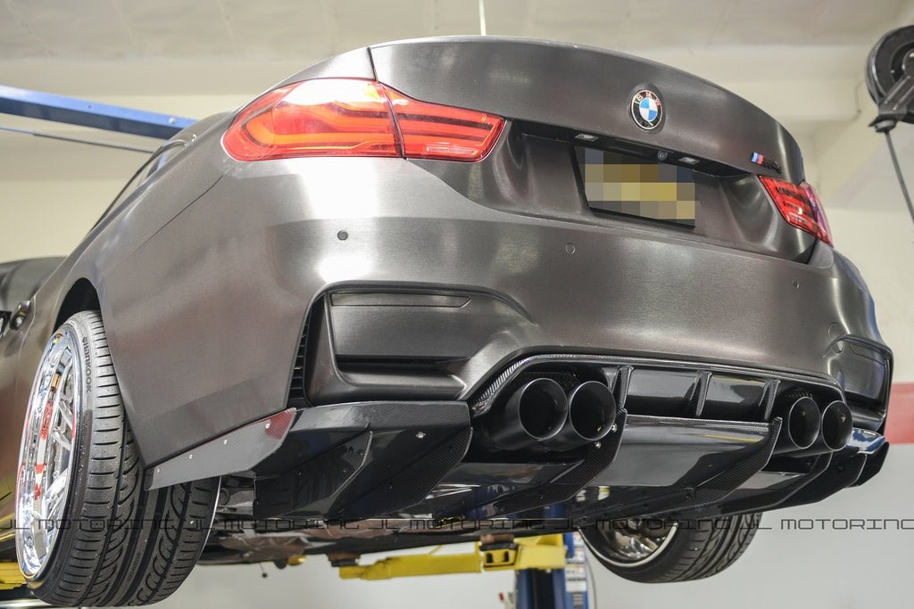 BMW F80 F82 F83 M3 M4 Varis Style Carbon Fiber Rear Diffuser - JL Motoring