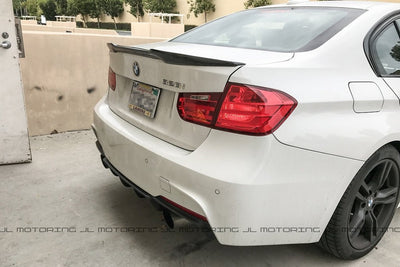 BMW F80 M3 F30 3 Series M Style Carbon Fiber Trunk Spoiler - JL Motoring