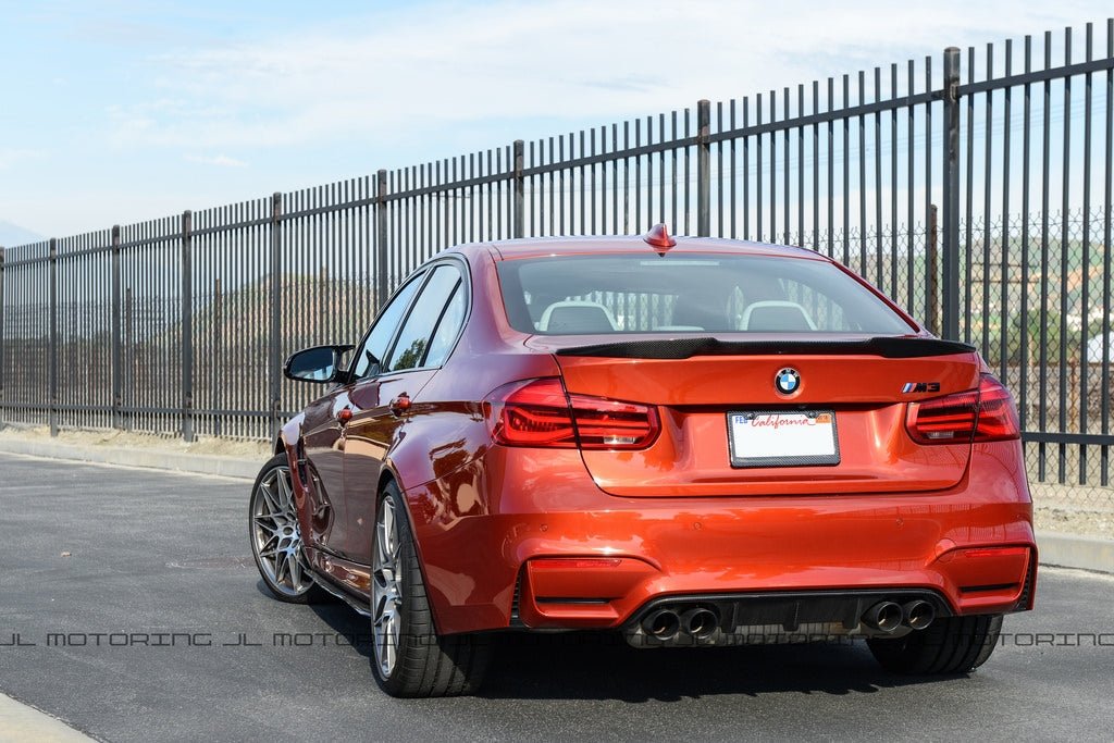 BMW F80 M3 F30 3 Series M Style Carbon Fiber Trunk Spoiler - JL