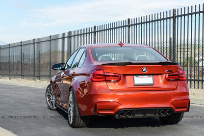 BMW F80 M3 F30 3 Series M Style Carbon Fiber Trunk Spoiler - JL Motoring