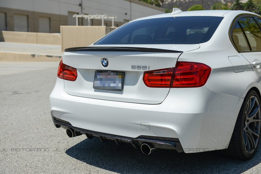 BMW F80 M3 F30 3 Series Performance Style Carbon Fiber Trunk Spoiler - JL Motoring