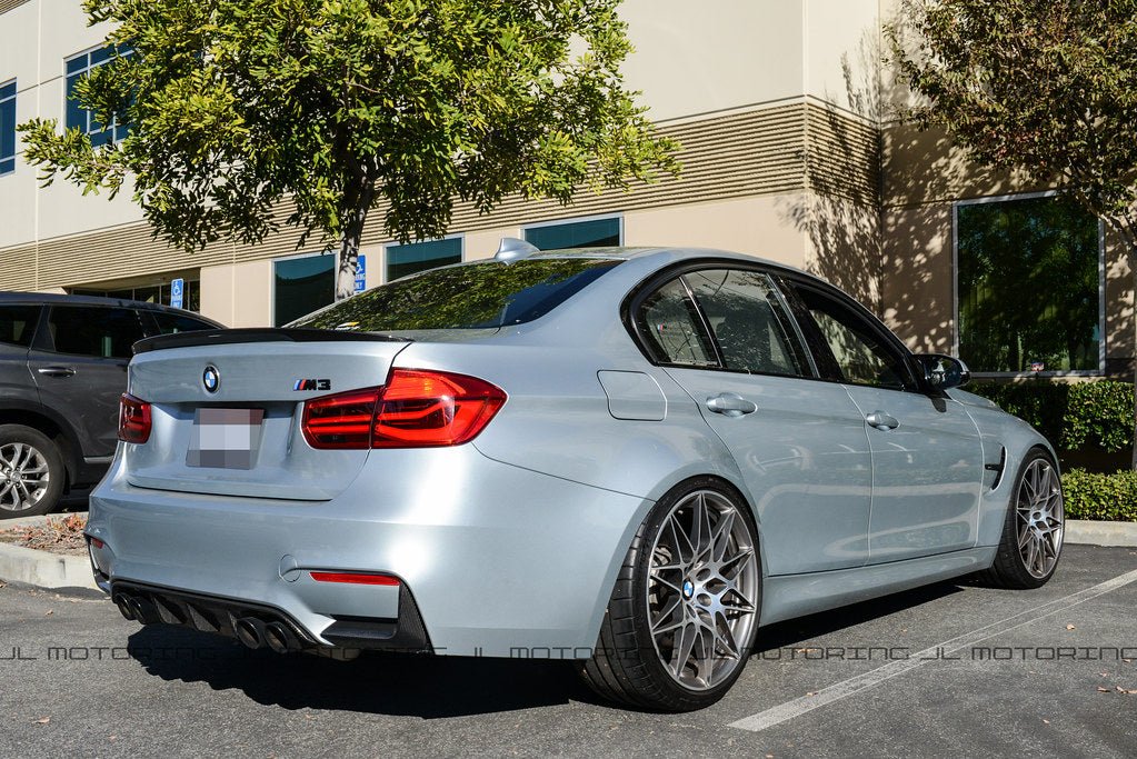 BMW F80 M3 F30 3 Series Performance Style Carbon Fiber Trunk Spoiler - JL Motoring