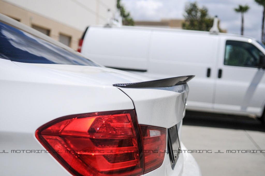 BMW F80 M3 F30 3 Series Performance Style Carbon Fiber Trunk Spoiler - JL Motoring