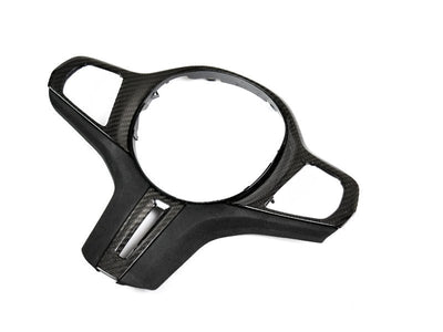 BMW F91 F92 F93 M8 Carbon Fiber Alcantara Steering Wheel Trim detail - JL Motoring