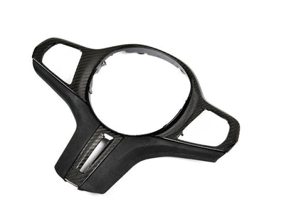 BMW F91 F92 F93 M8 Carbon Fiber Alcantara Steering Wheel Trim - JL Motoring