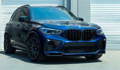 BMW F95 X5 M Carbon Fiber Front Bumper Trims - JL Motoring