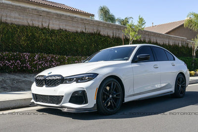 BMW G20 3 Series M Sport Performance Carbon Fiber Front Lip installed - JL Motoring