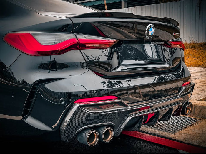 BMW G22 G23 4 Series M440 430 M Sport Carbon Fiber Rear Diffuser - JL ...