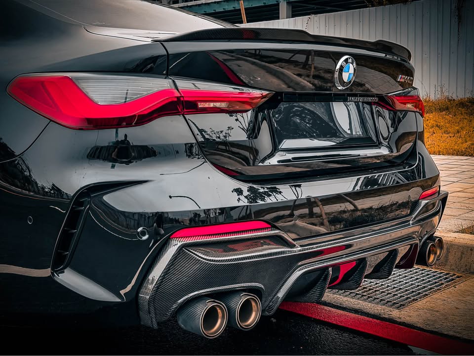 BMW G22 G23 4 Series M440 430 M Sport Carbon Fiber Rear Diffuser - JL Motoring