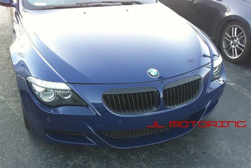 BMW Satin Black Front Grilles - E63 E64 6 Series M6 - JL Motoring