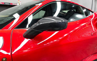 Ferrari 488 GTB Carbon Fiber Full Replacement Mirrors - JL Motoring