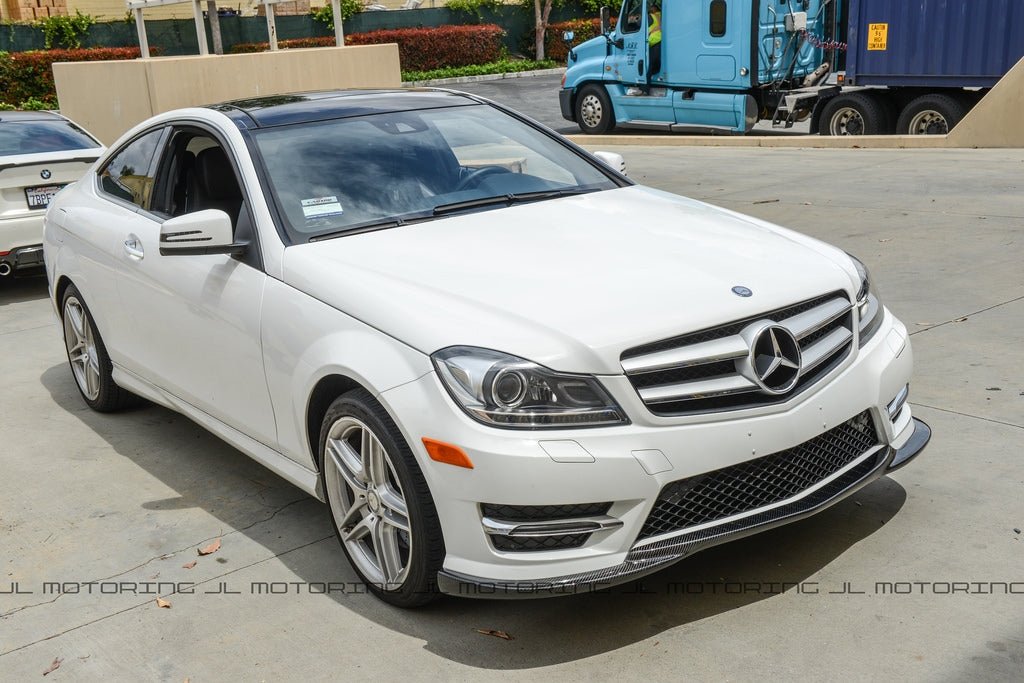 mercedes c lips Kojem Front Bumper Lip Compatible with 2012-2014 Benz W204 Class C180 C200 C220 C250 C300 Sport Models Splitter Spoiler Trim Protection 3PCS Carbon Fiber Printing : Automotive Up Mercedes Mercedes Benz W204 C Class