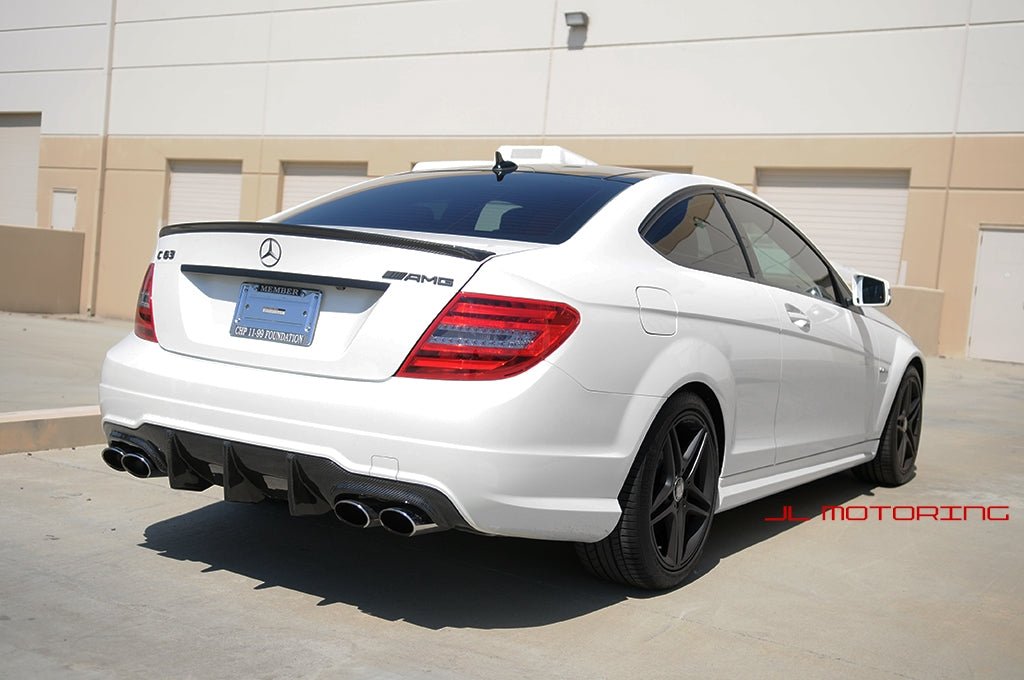 Mercedes Benz W204 C Coupe AMG Style Carbon Fiber Trunk Spoiler - JL Motoring