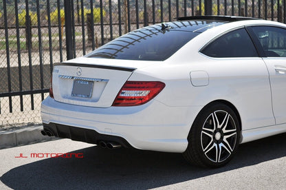 Mercedes Benz W204 C Coupe AMG Style Carbon Fiber Trunk Spoiler - JL Motoring