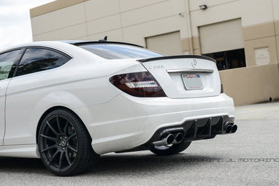 Mercedes Benz W204 C63 2012+ Big Fins Carbon Fiber Rear Diffuser - JL Motoring