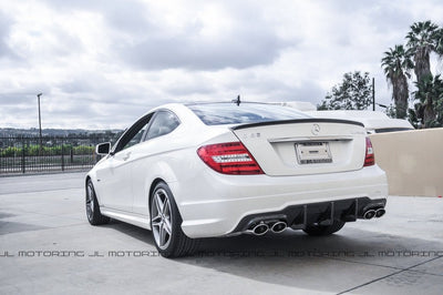 Mercedes Benz W204 C63 2012+ Big Fins Carbon Fiber Rear Diffuser - JL Motoring