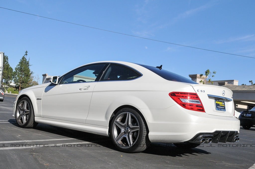 Mercedes Benz W204 C63 2012+ Big Fins Carbon Fiber Rear Diffuser - JL Motoring