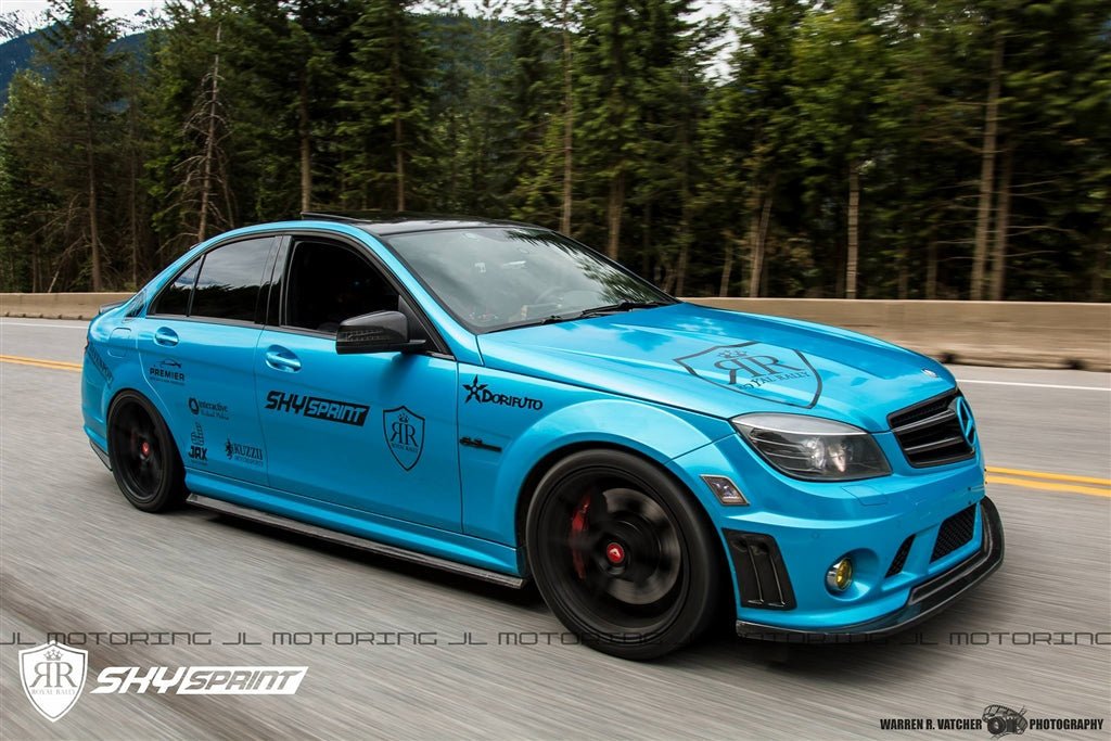 Mercedes Benz W204 C63 AMG Carbon Fiber Side Skirts - JL Motoring