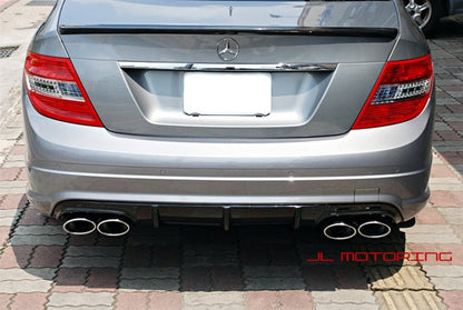 Mercedes Benz W204 C63 Carbon Fiber Rear Diffuser - JL Motoring