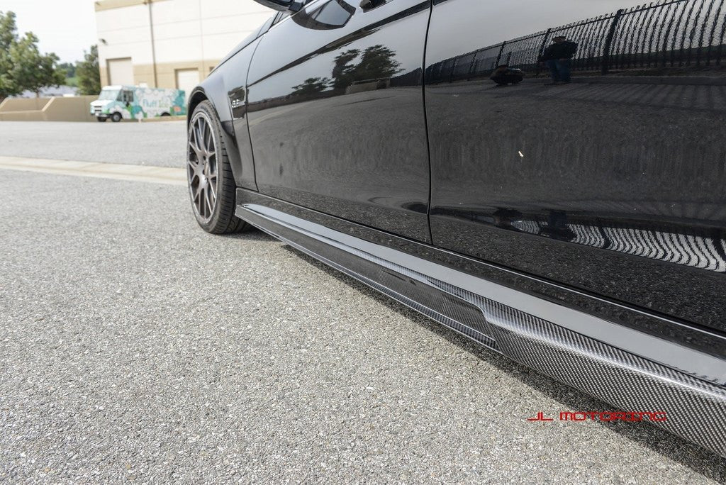 Mercedes W204 C63 AMG Carbon Fiber Side Skirts | JL Motoring
